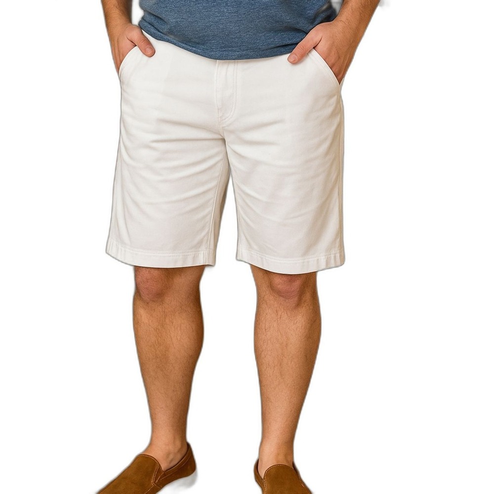 NWT St. John's Bay Shorts White‎ Chinos Comfort Stretch Golf Vacation Mens 34
